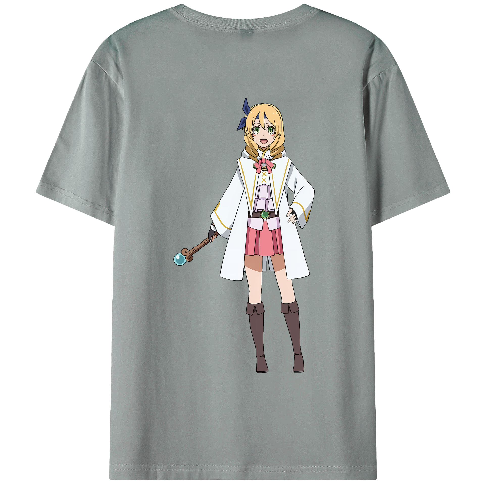 （画像用） 転スラ Regarding Reincarnated to Slime 綿100％ メンズ半袖Tシャツ（バックプリント） 通気性